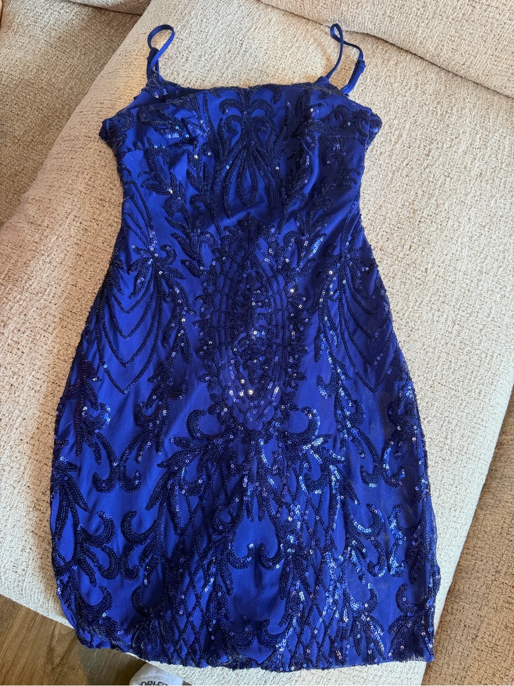 Royal Blue Sequin Cocktail Dress